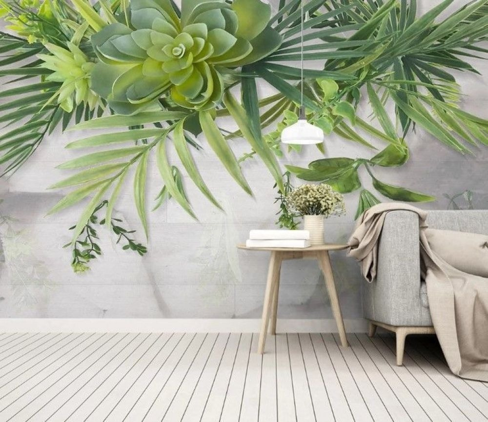 Succulente e foglie appese — ambiente 1
