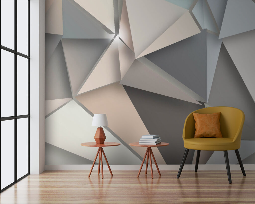 Facce appuntite in grigio in un ambiente