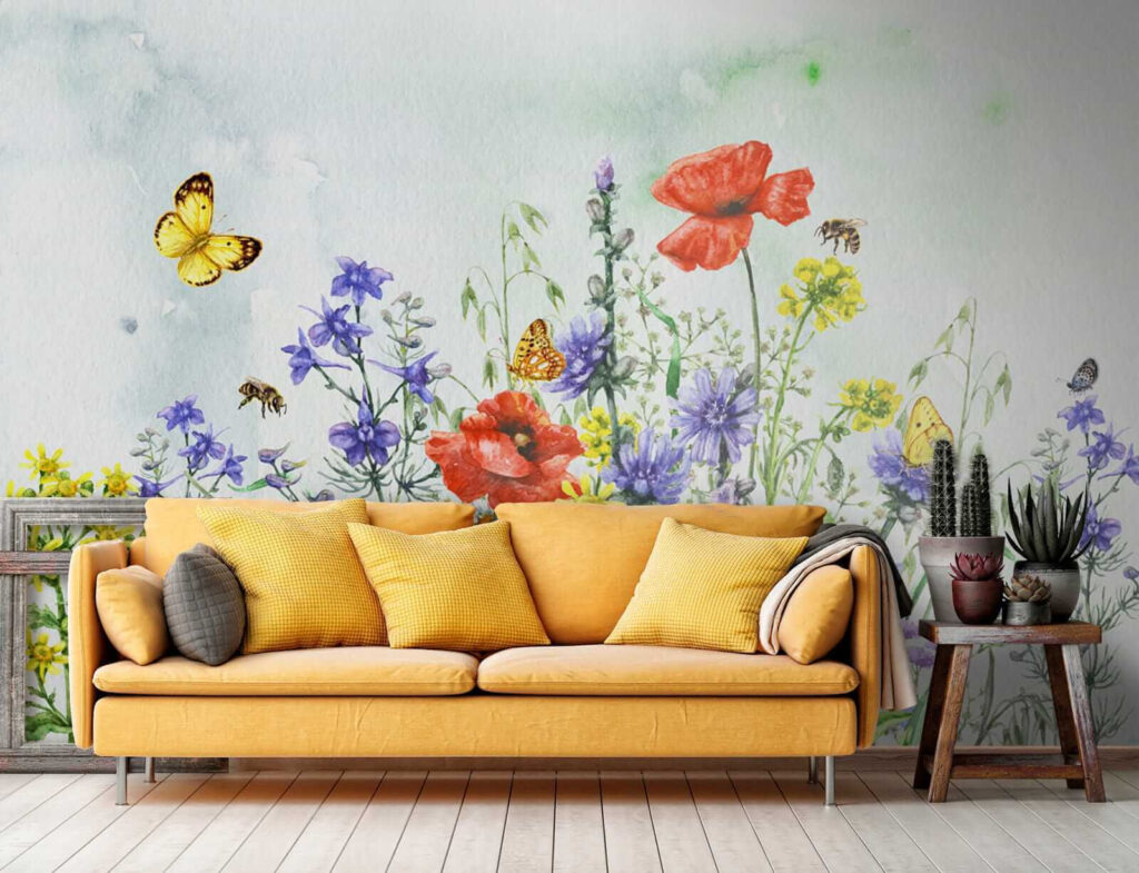 Farfalle su campo fiorito — ambiente 4