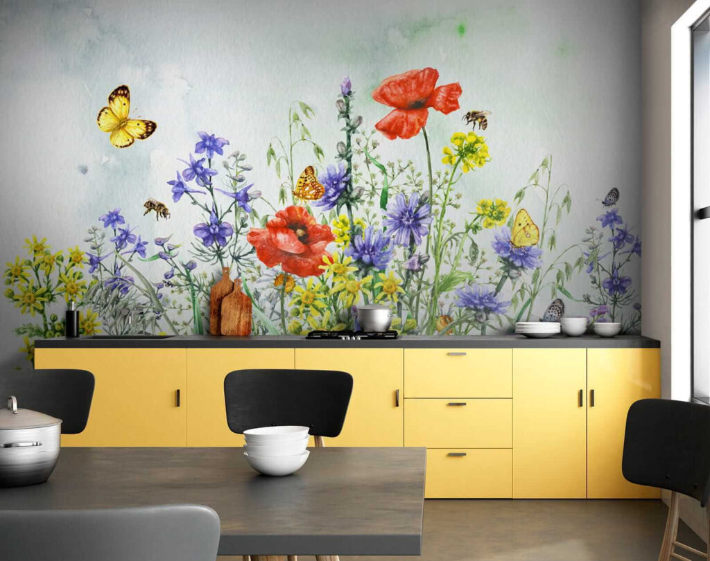 Farfalle su campo fiorito — ambiente 8