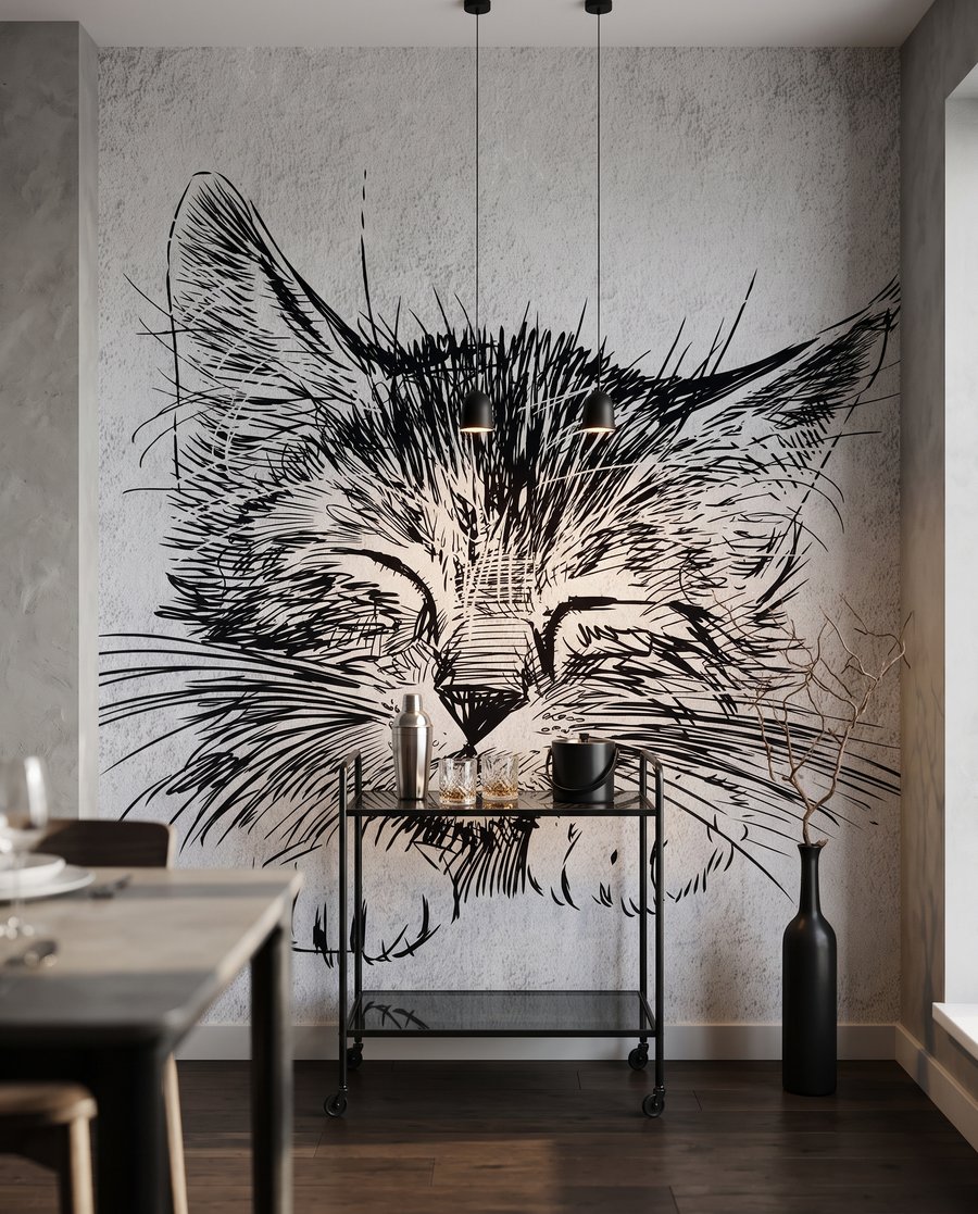 Gatto assonnato — ambiente 5