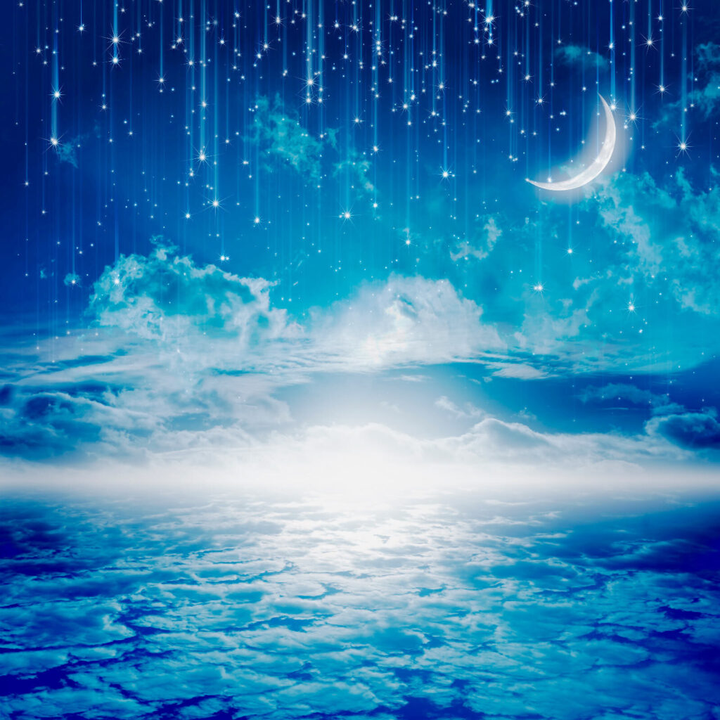Luna sopra onde notturne — design completo