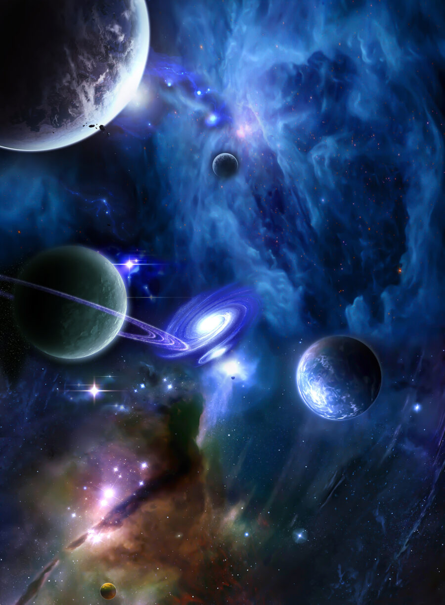 Universo blu-violetto — design completo