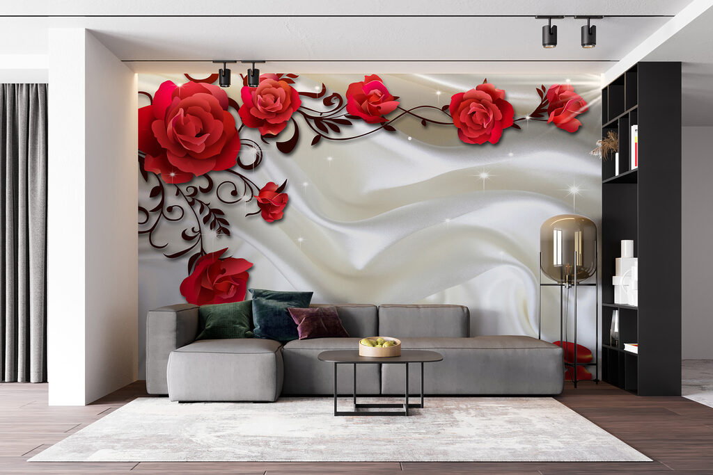 Rose rosse su pieghe — ambiente 7