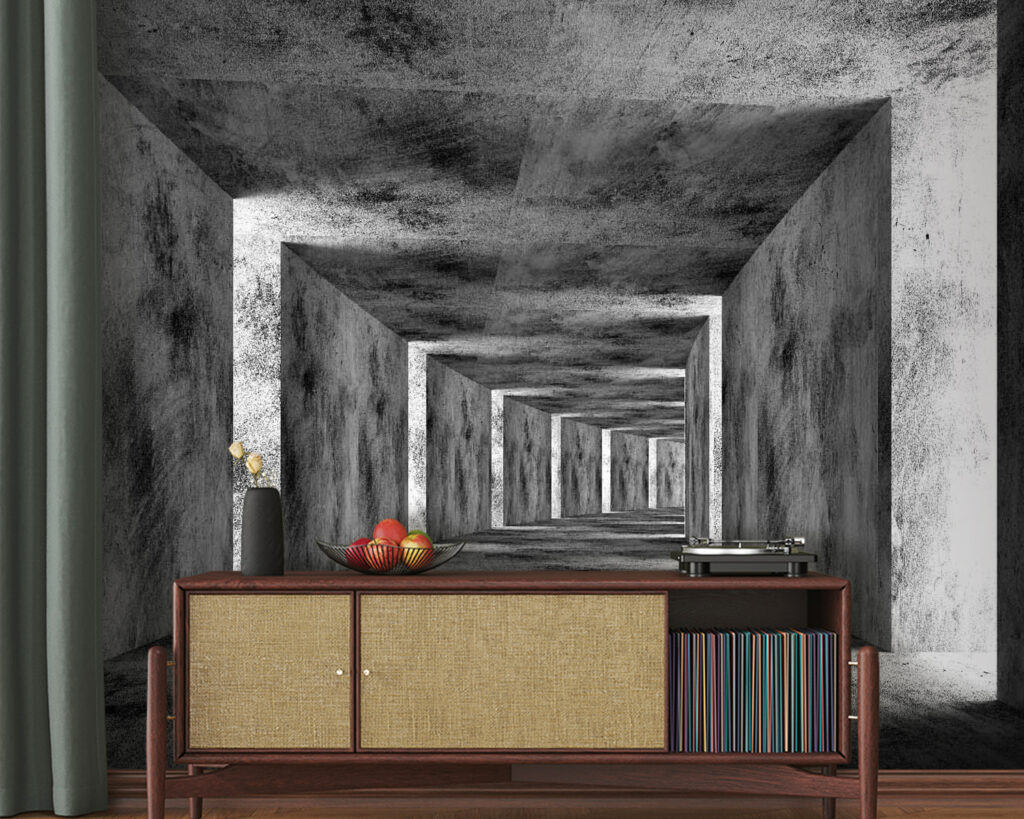 Corridoio quadrato in grigio — ambiente 3