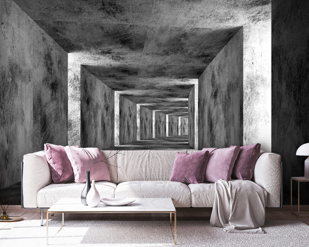 Corridoio quadrato in grigio — ambiente 1
