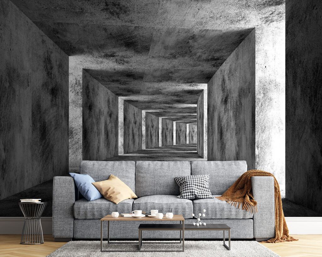 Corridoio quadrato in grigio — ambiente 4