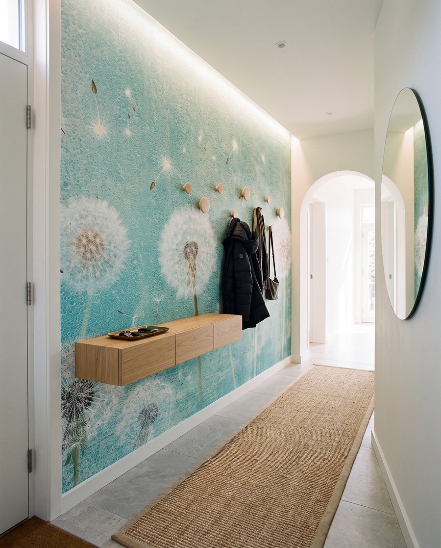 Soffioni su verde acqua — ambiente 5