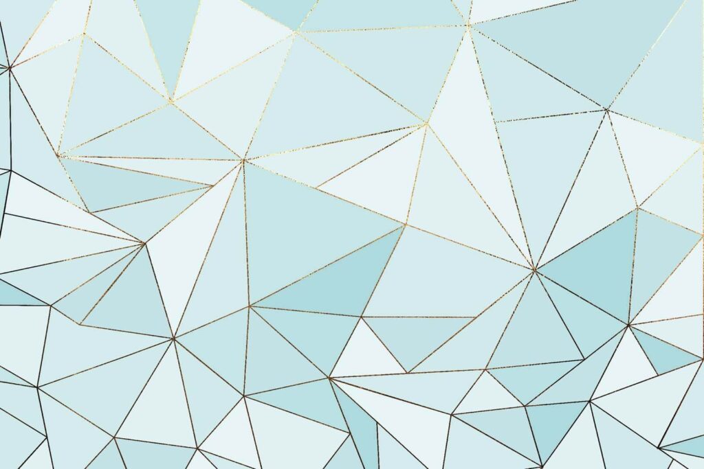 Linee dorate su azzurro — design completo