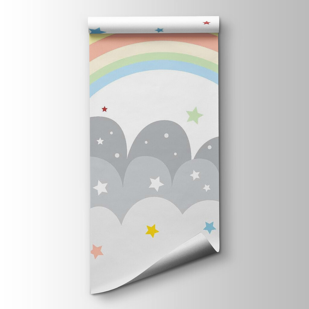 Arcobaleno sopra nuvole tonde — vista del prodotto