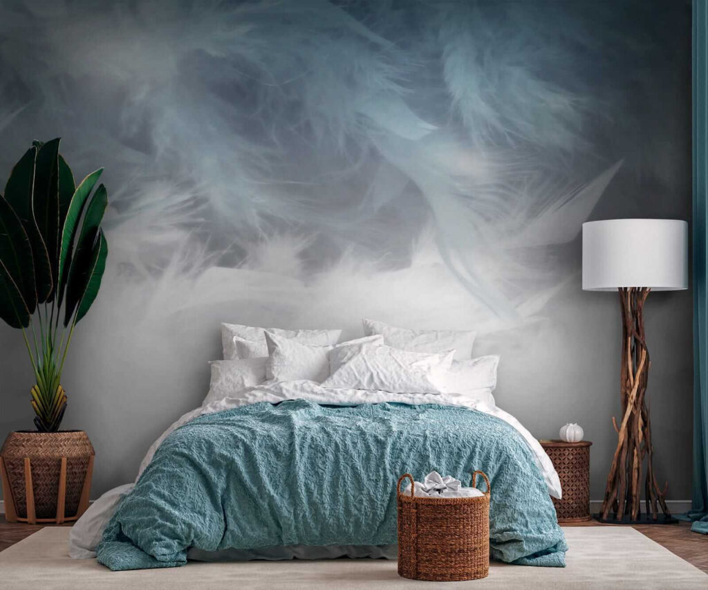 Piume in nebbia azzurra — ambiente 2
