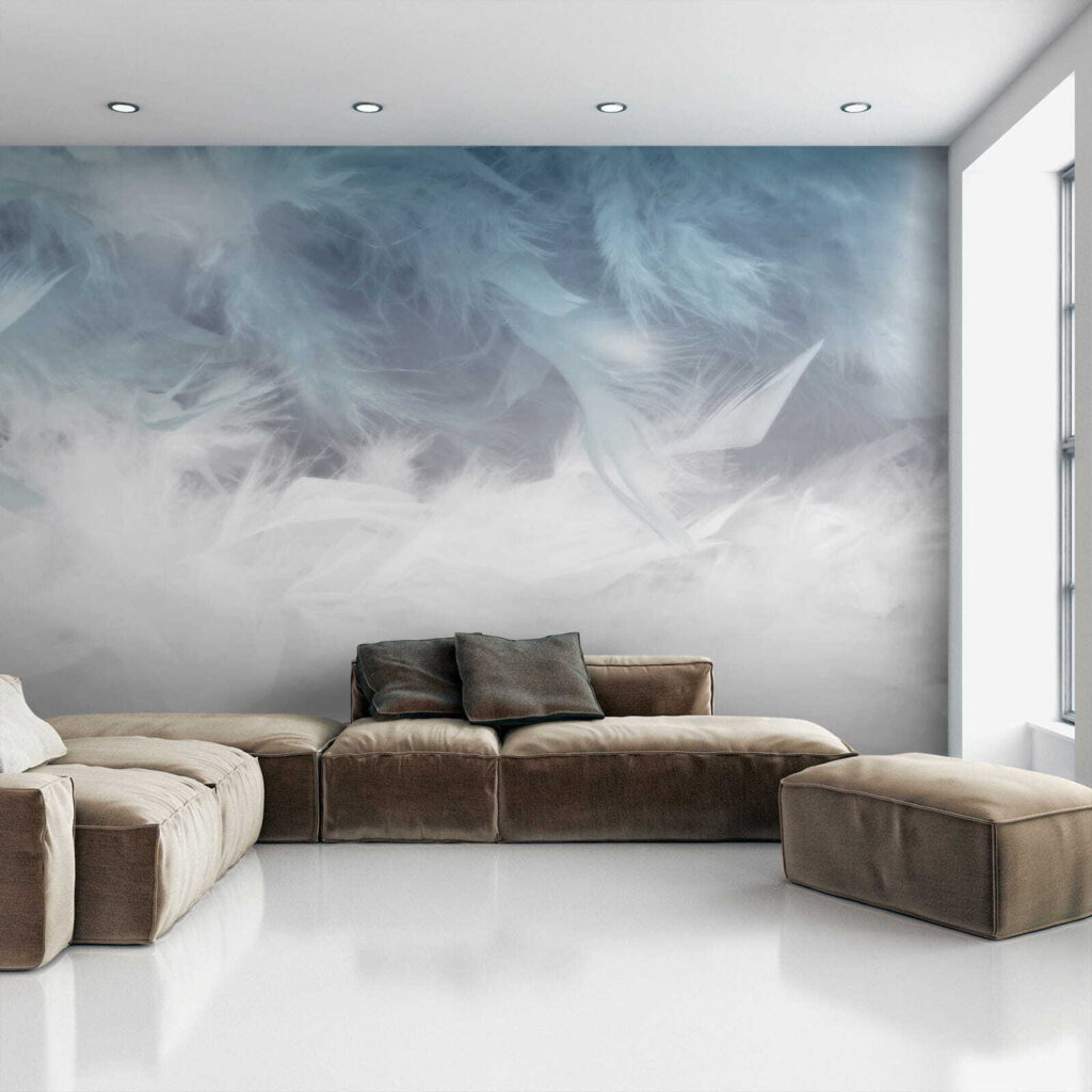 Piume in nebbia azzurra — ambiente 5