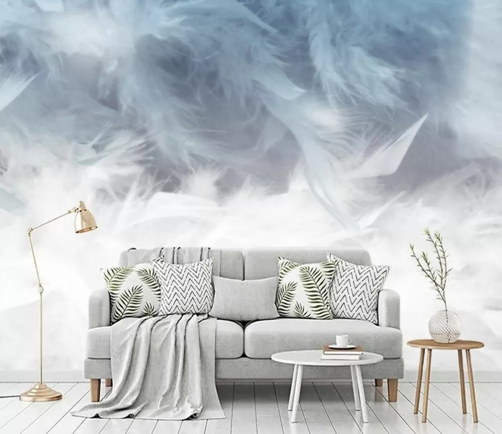 Piume in nebbia azzurra — ambiente 1