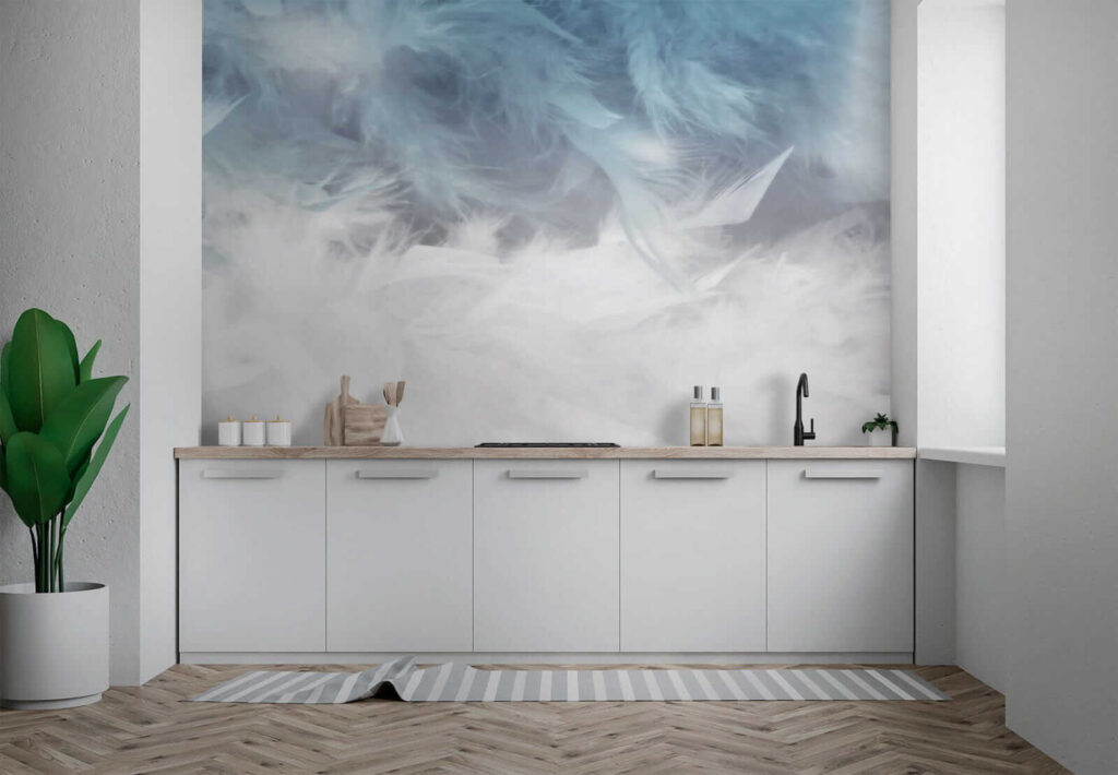 Piume in nebbia azzurra — ambiente 8
