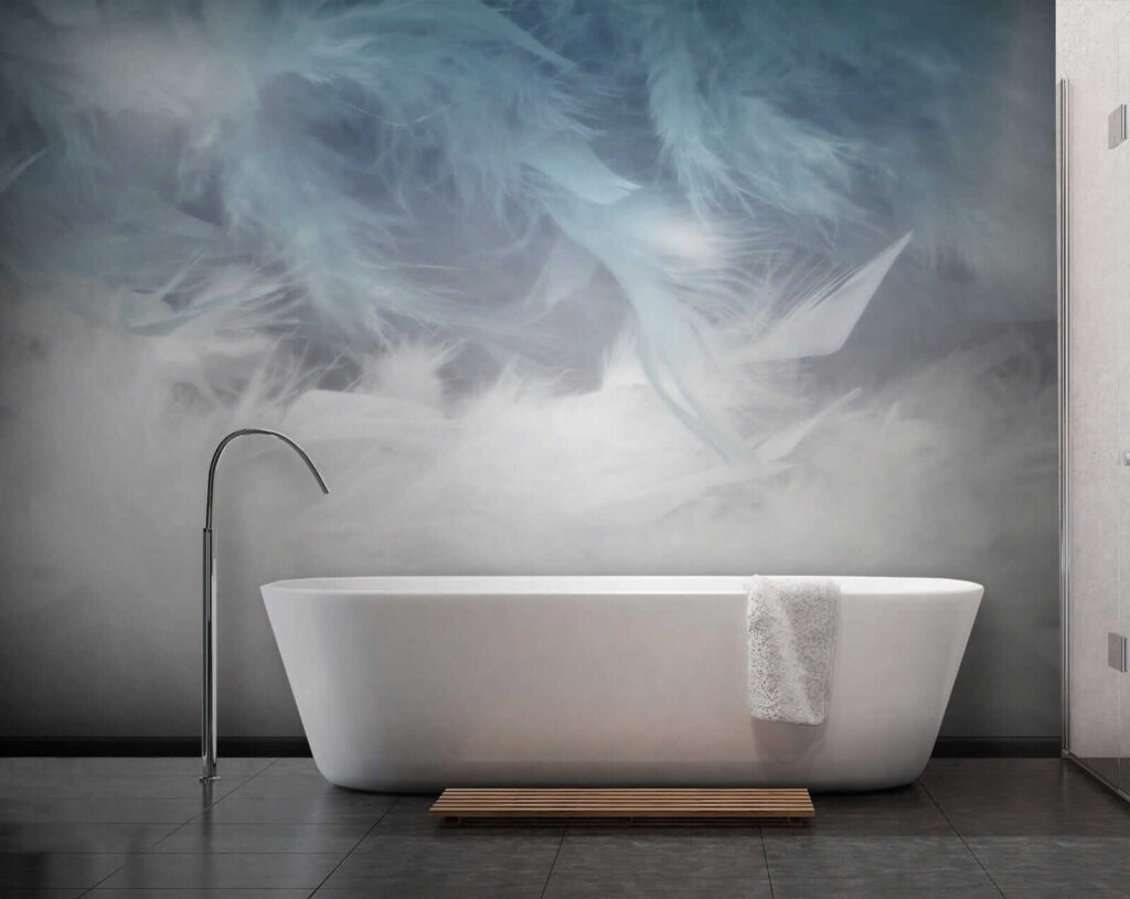 Piume in nebbia azzurra — ambiente 9