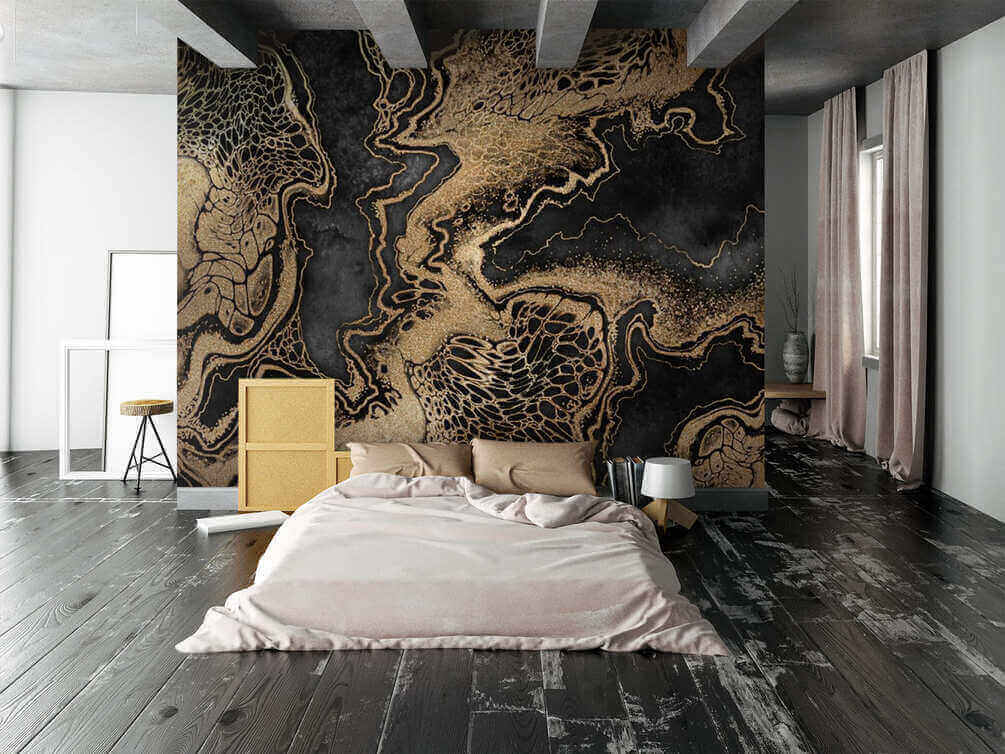Linee dorate nel nero — ambiente 2