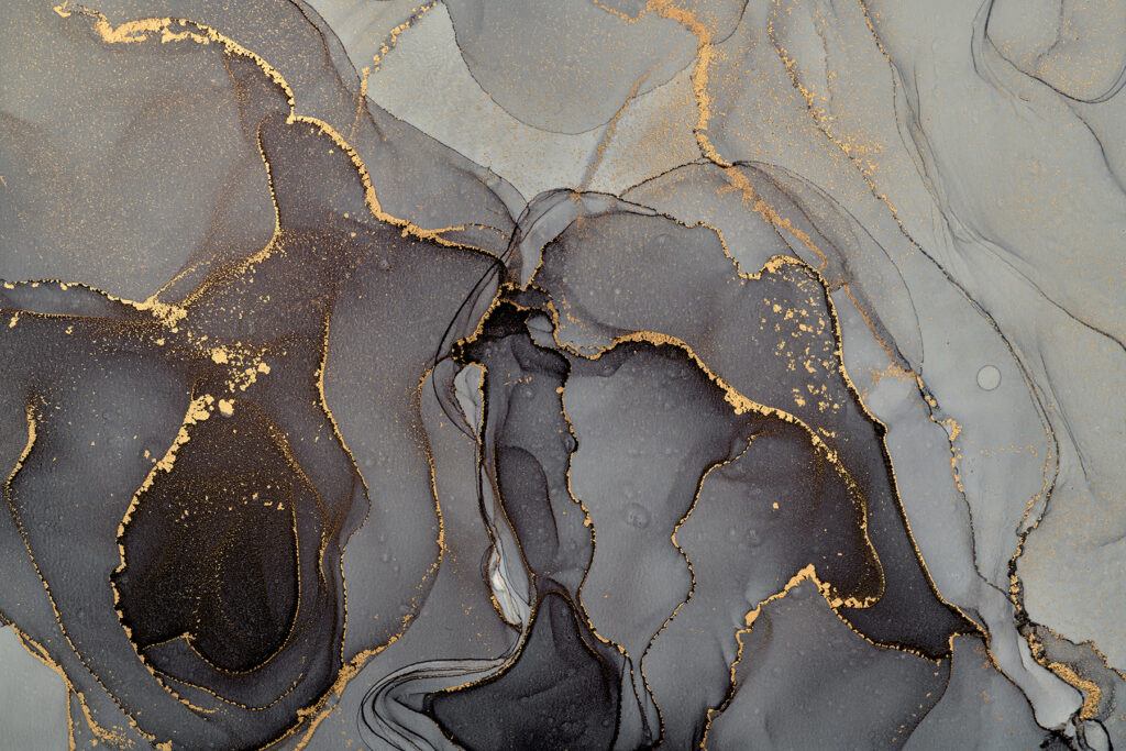 Grigio profondo e oro — design completo