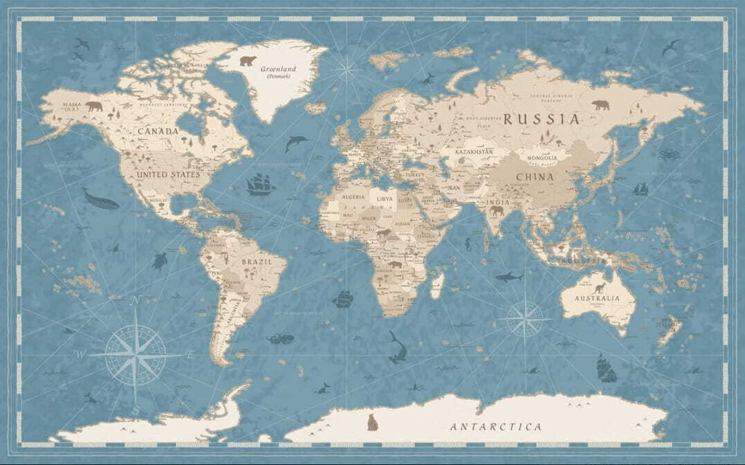 Mappa del mondo — design completo