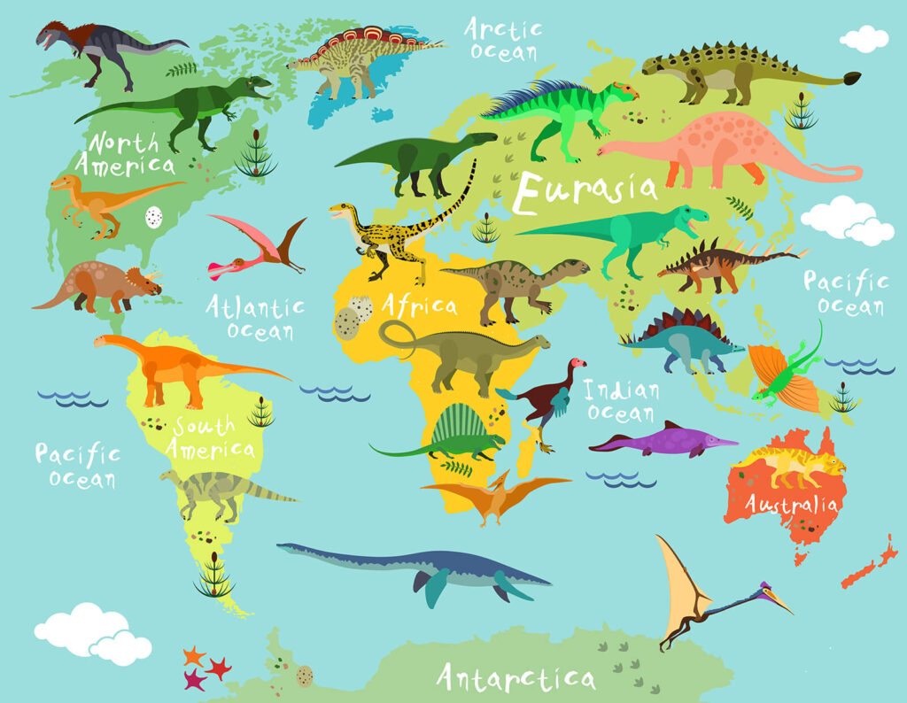 Il mondo dei dinosauri — design completo