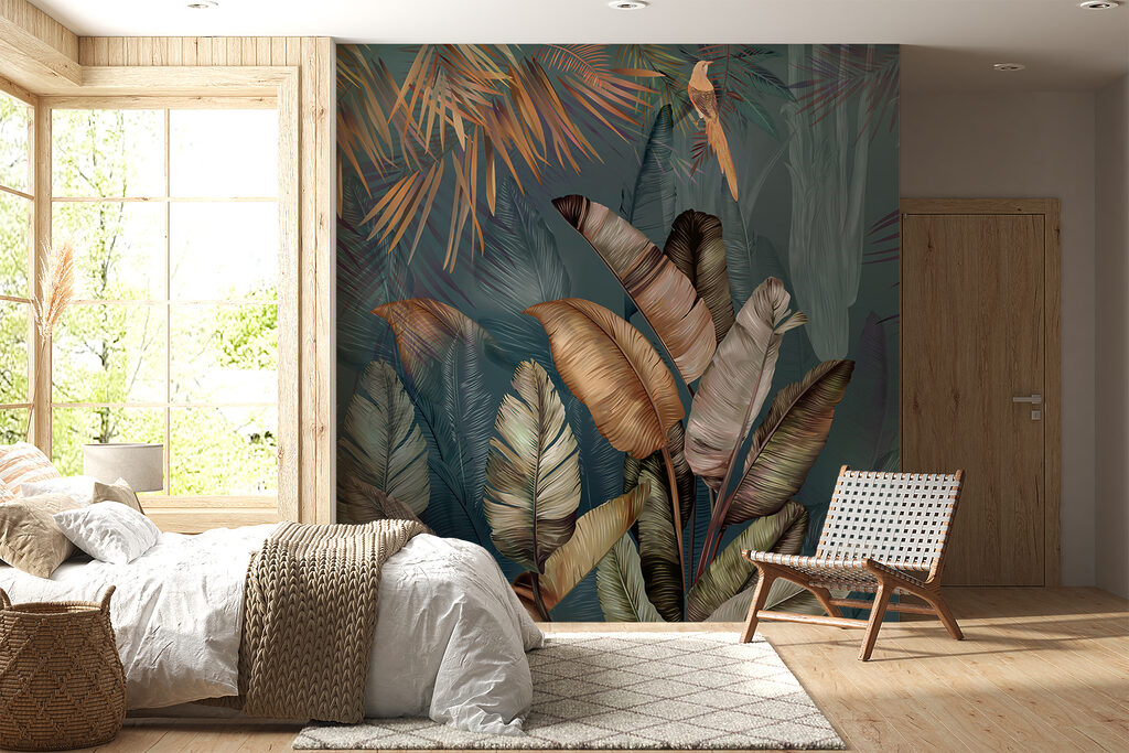 Foglie tropicali e uccelli — ambiente 5