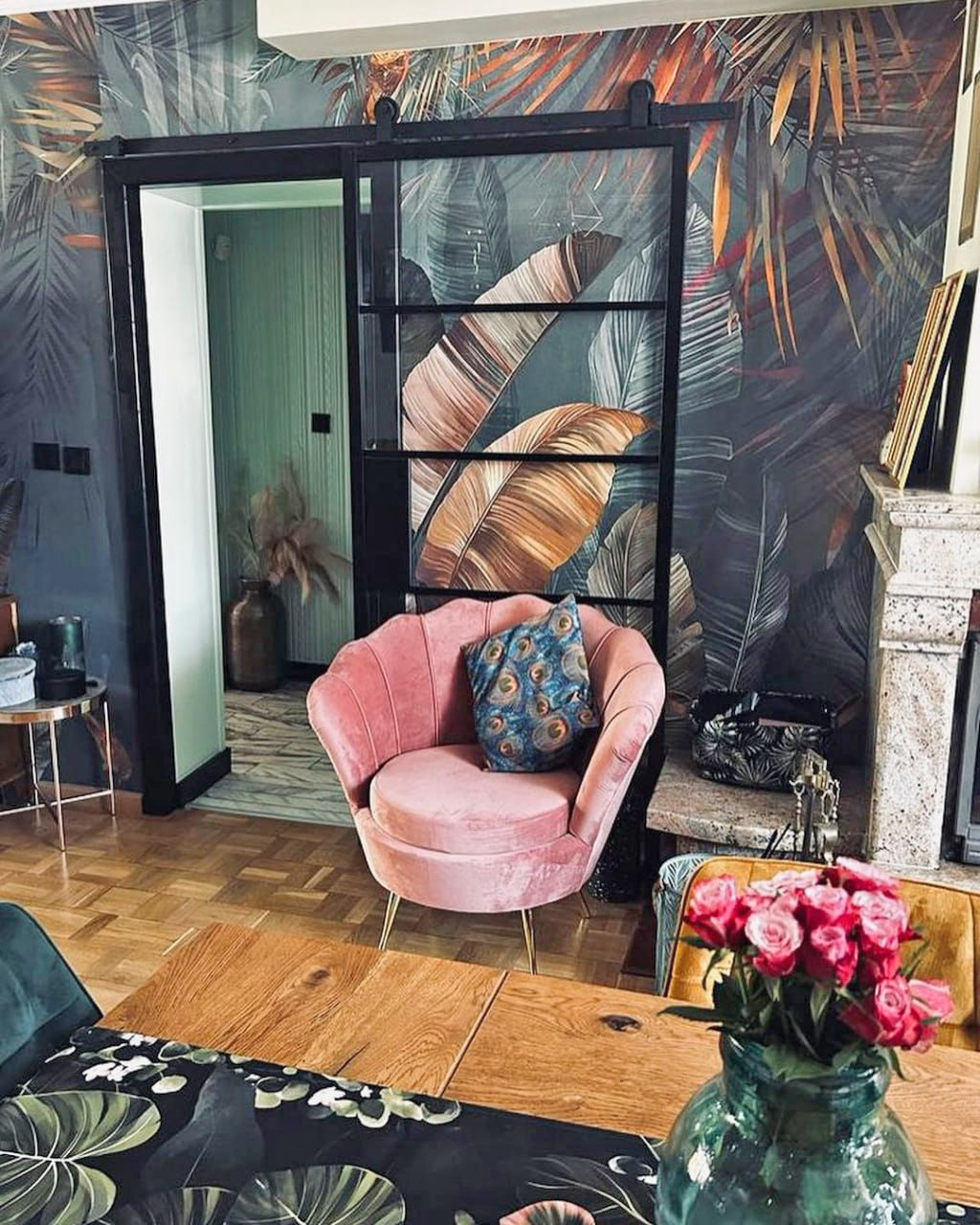 Foglie tropicali e uccelli — ambiente 3
