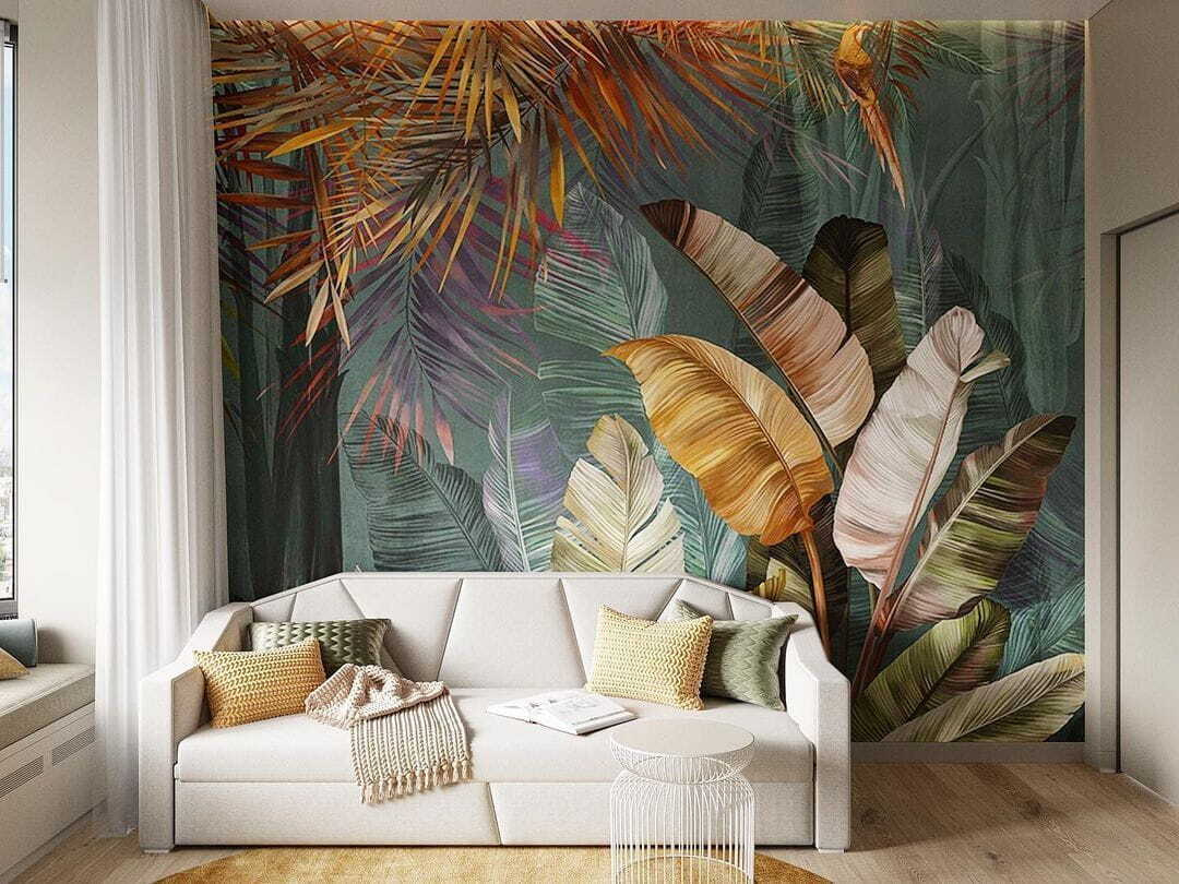 Foglie tropicali e uccelli — ambiente 1