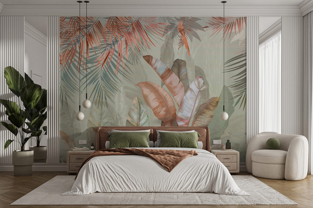 Foglie tropicali e uccelli — ambiente 5