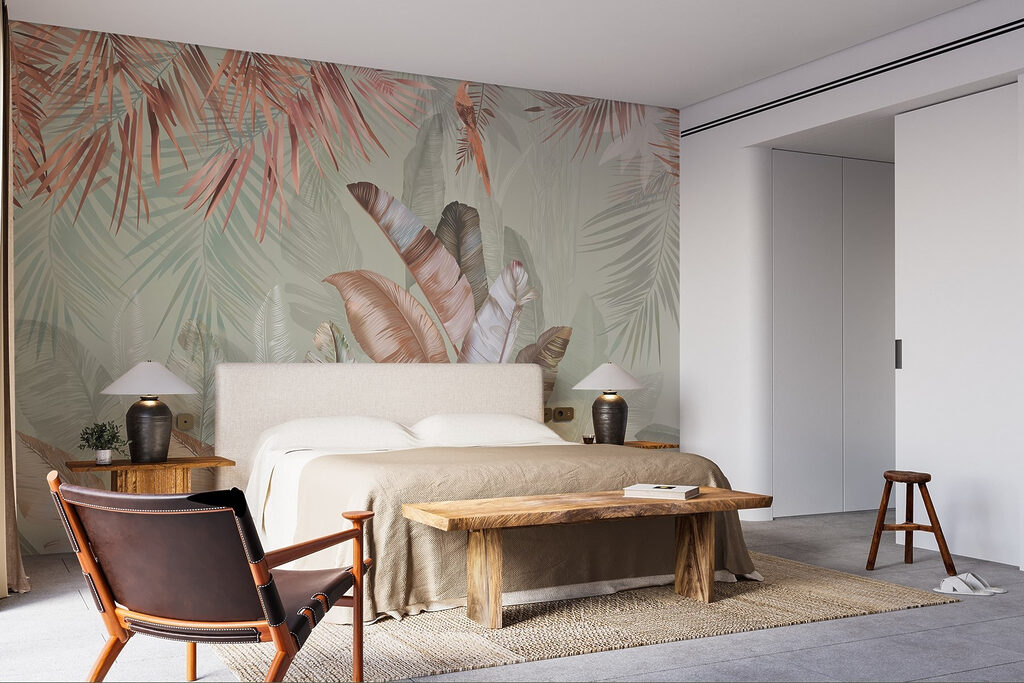 Foglie tropicali e uccelli — ambiente 6