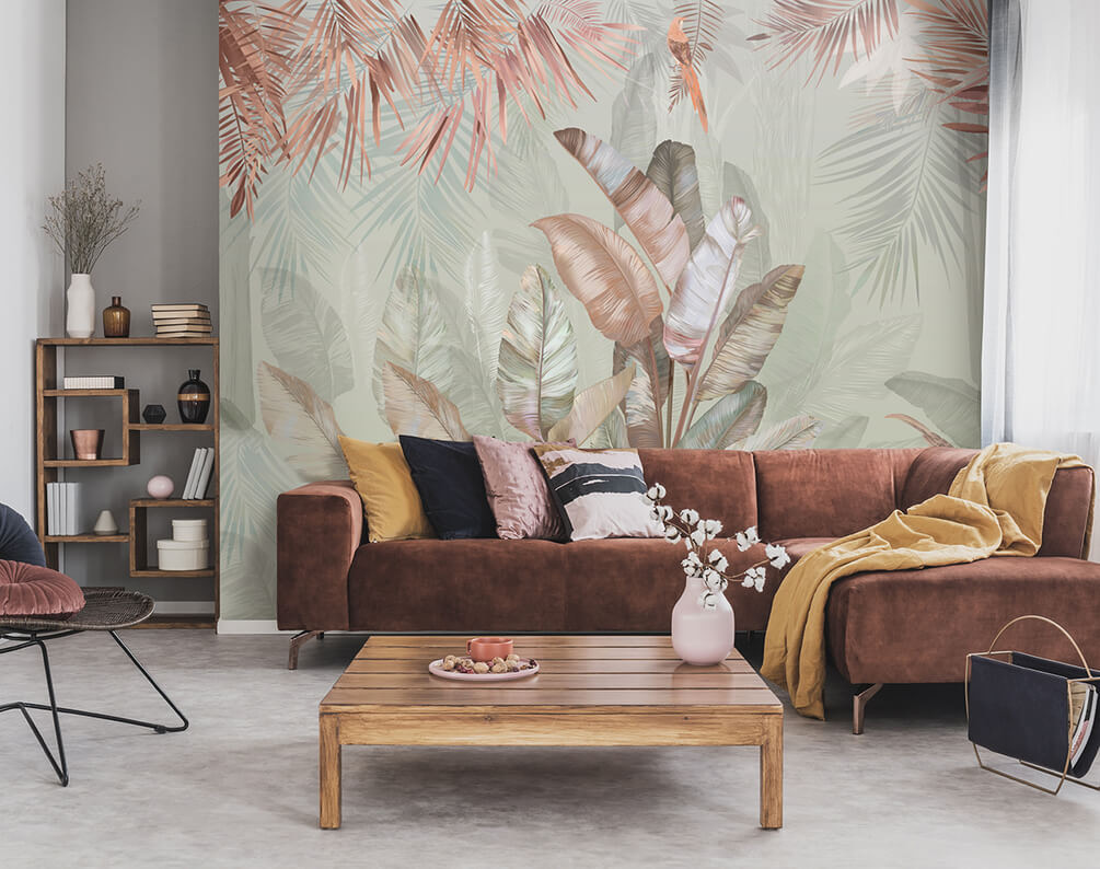 Foglie tropicali e uccelli — ambiente 2