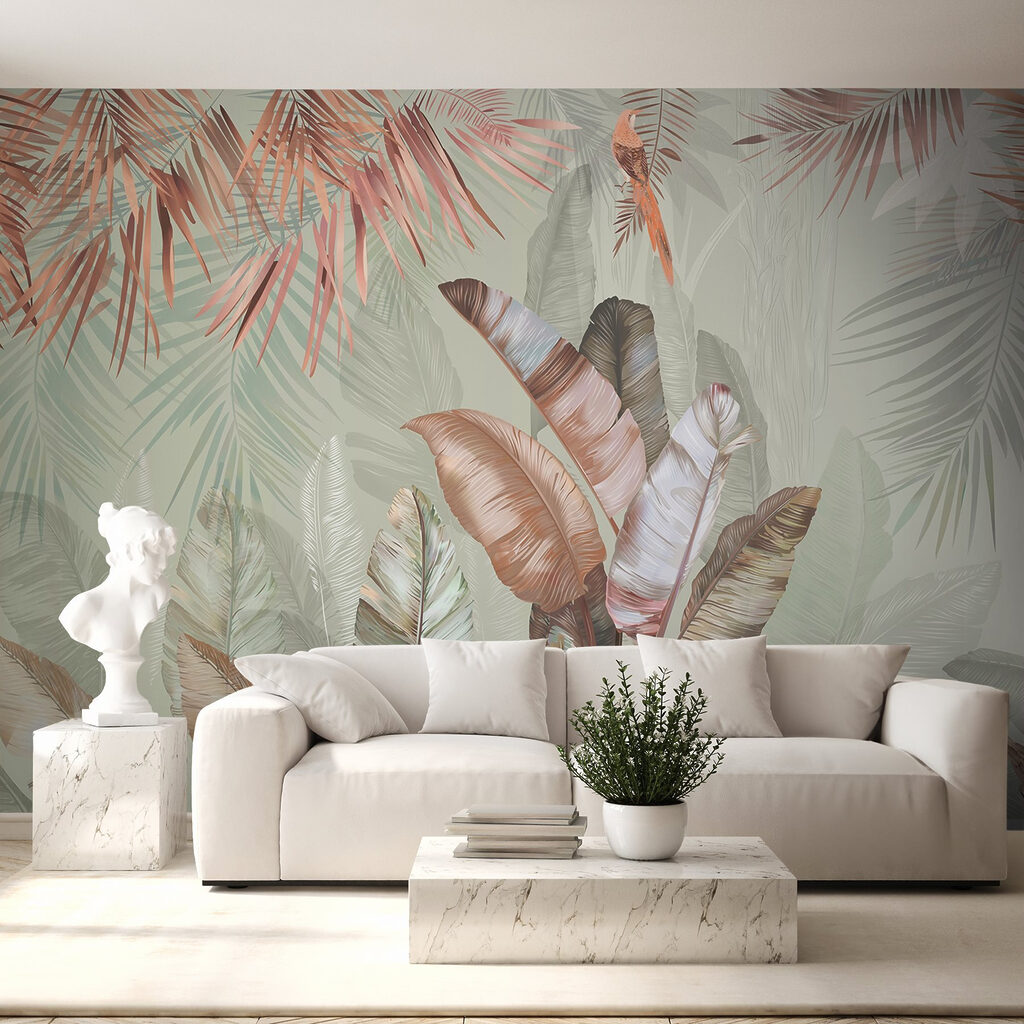 Foglie tropicali e uccelli — ambiente 8