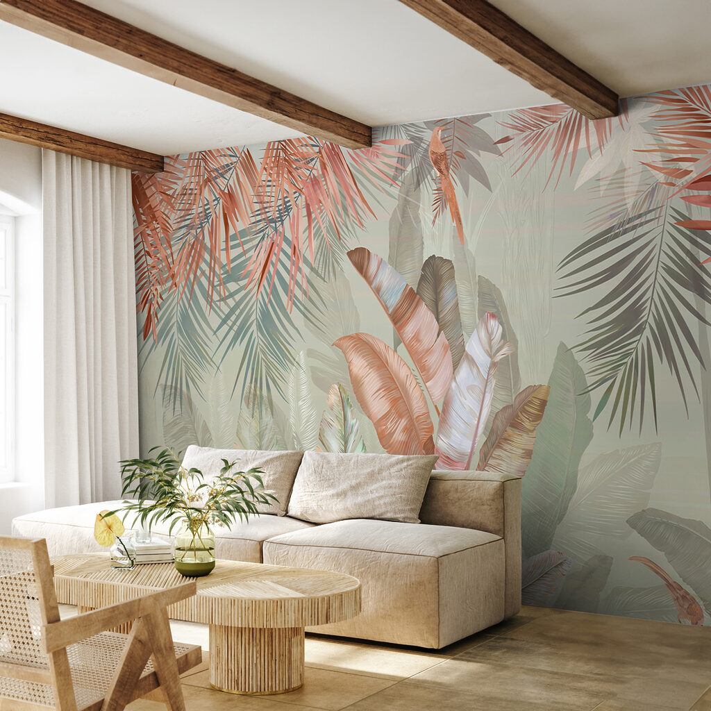 Foglie tropicali e uccelli — ambiente 7