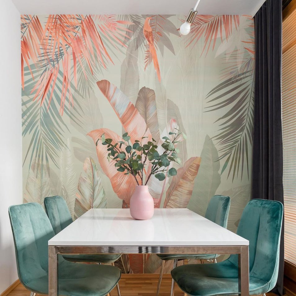 Foglie tropicali e uccelli — ambiente 3