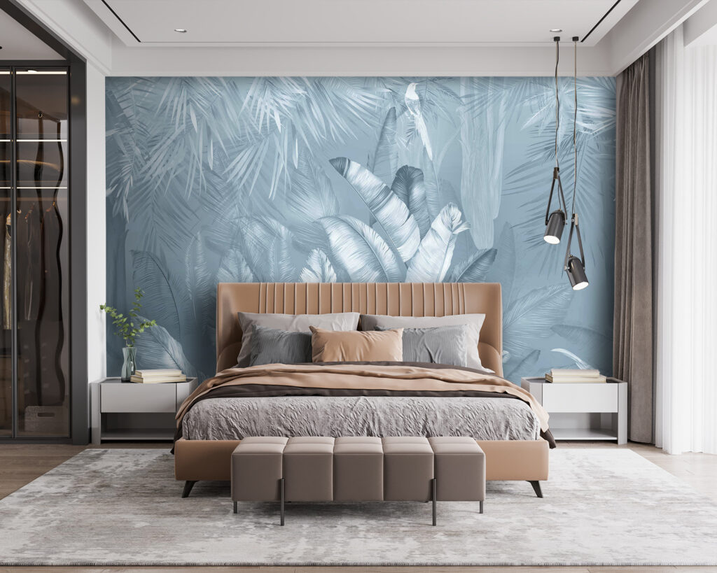 Foglie tropicali e uccelli — ambiente 2