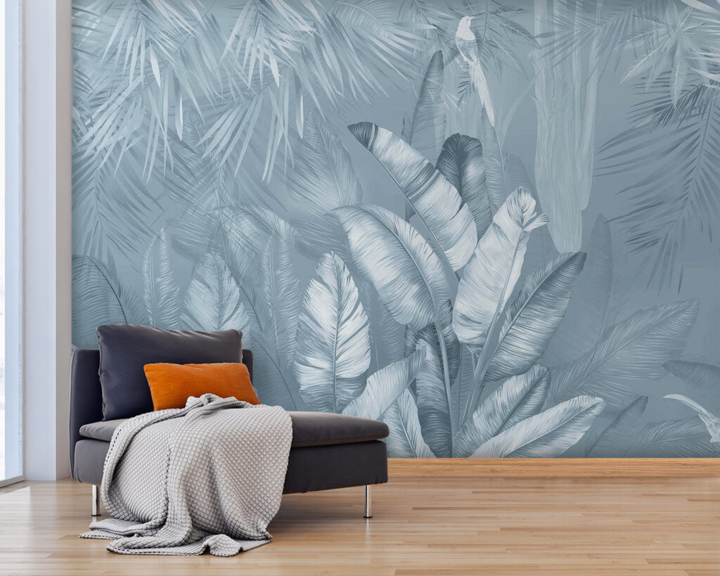 Foglie tropicali e uccelli — ambiente 3