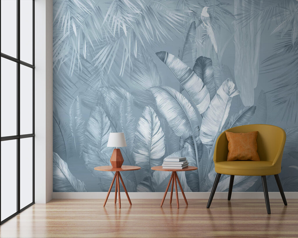 Foglie tropicali e uccelli — ambiente 4