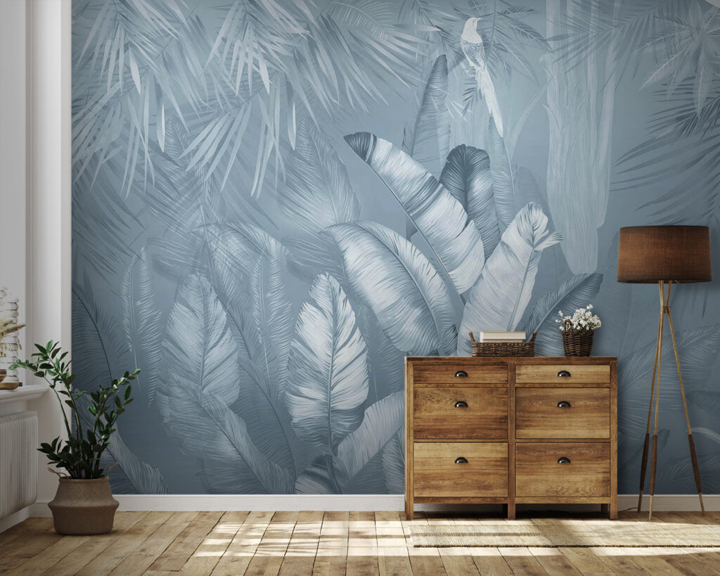 Foglie tropicali e uccelli — ambiente 1