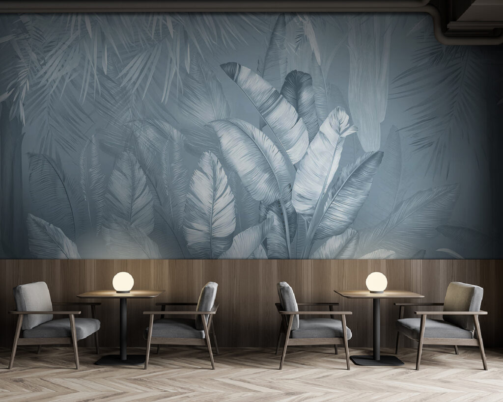 Foglie tropicali e uccelli — ambiente 5