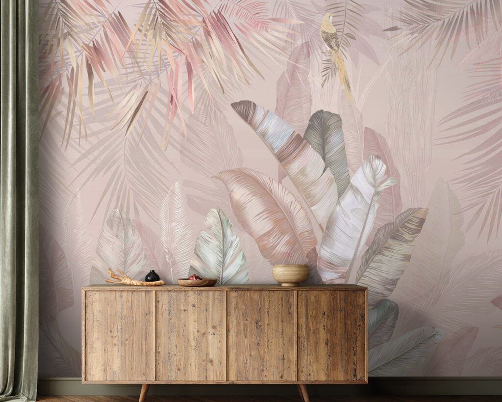 Foglie tropicali e uccelli — ambiente 2