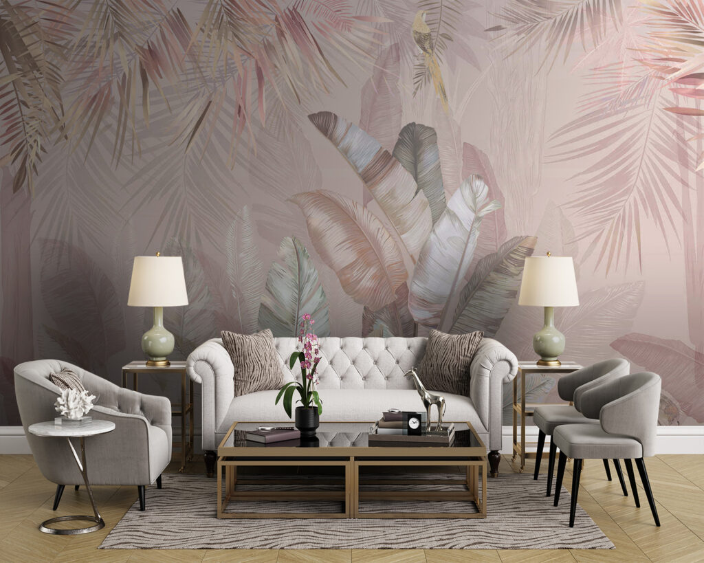 Foglie tropicali e uccelli — ambiente 3