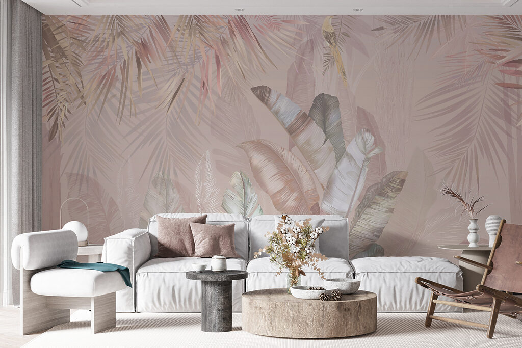 Foglie tropicali e uccelli — ambiente 6