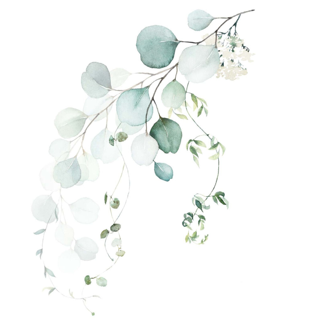 Ramoscello in verde acqua — design completo