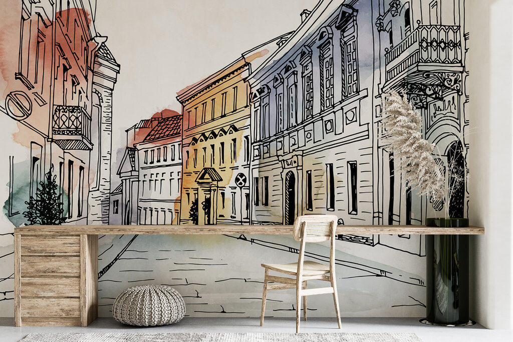 Case pastello in curva — ambiente 3