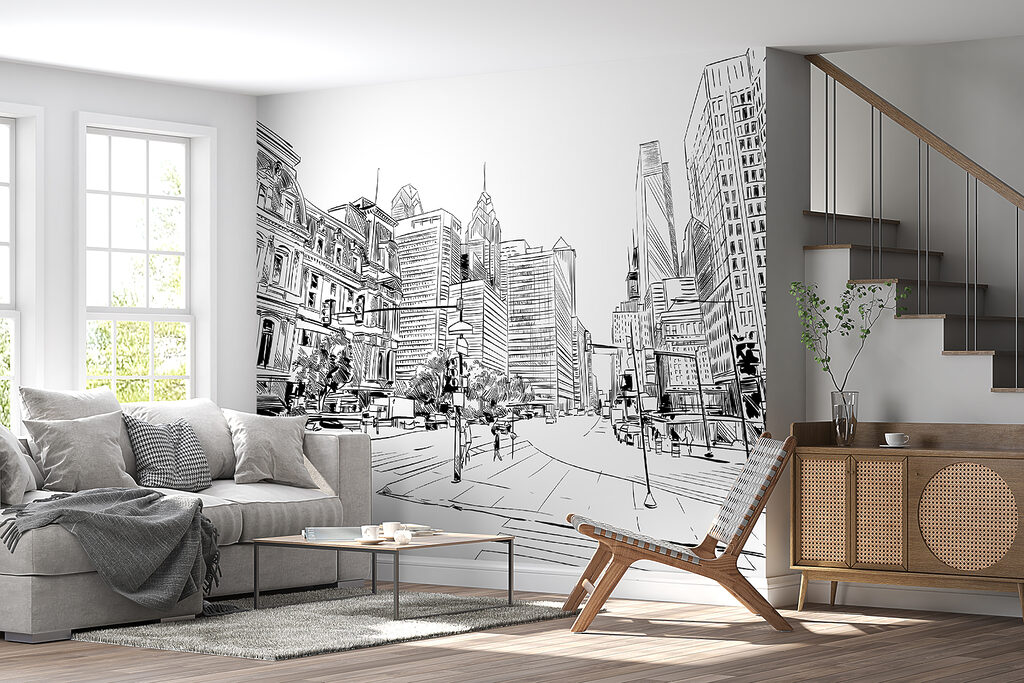 Strada in linee nere — ambiente 2