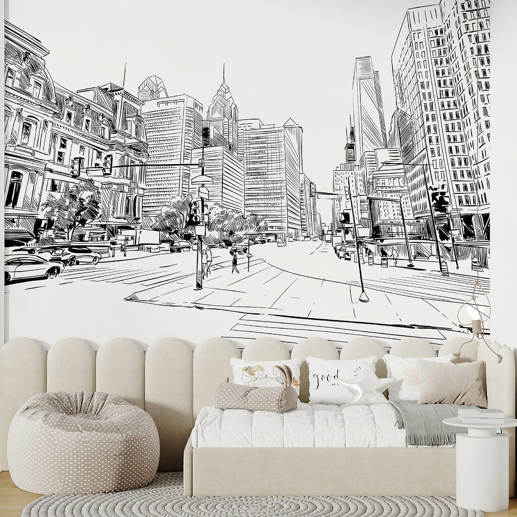 Strada in linee nere — ambiente 3