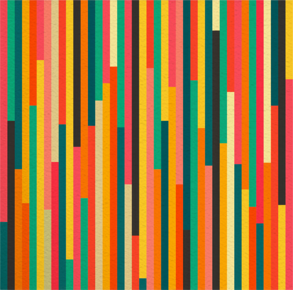 Strisce verticali colorate — design completo