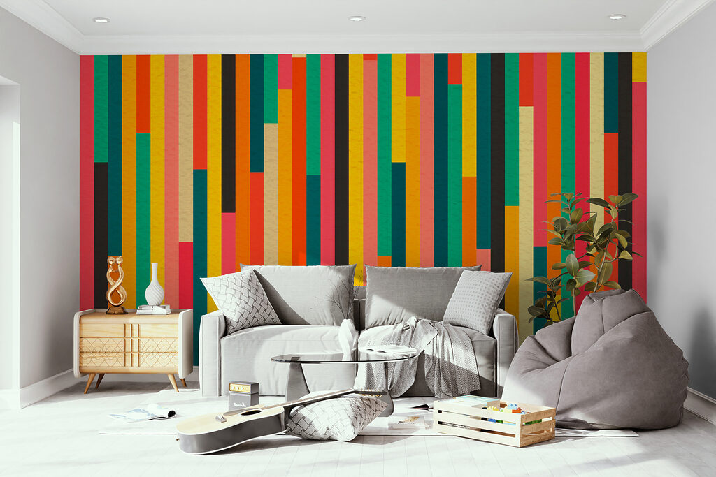 Strisce verticali colorate — ambiente 3