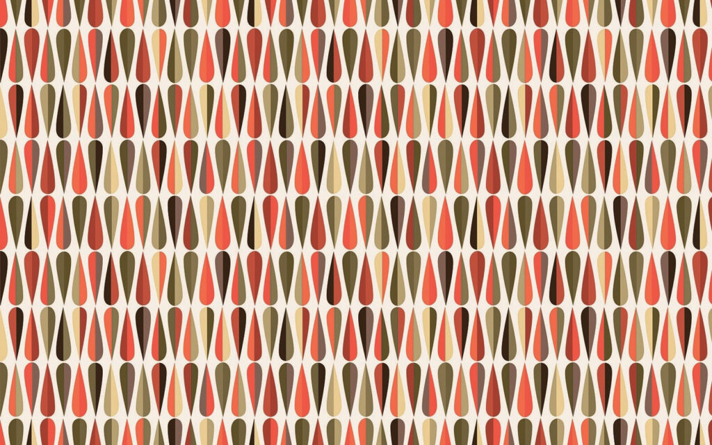 Gocce in ritmo retrò — design completo
