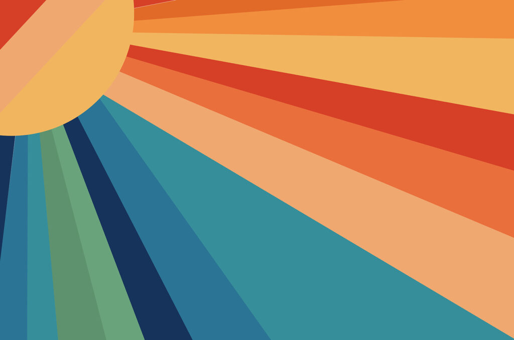 Raggi di sole colorati — design completo