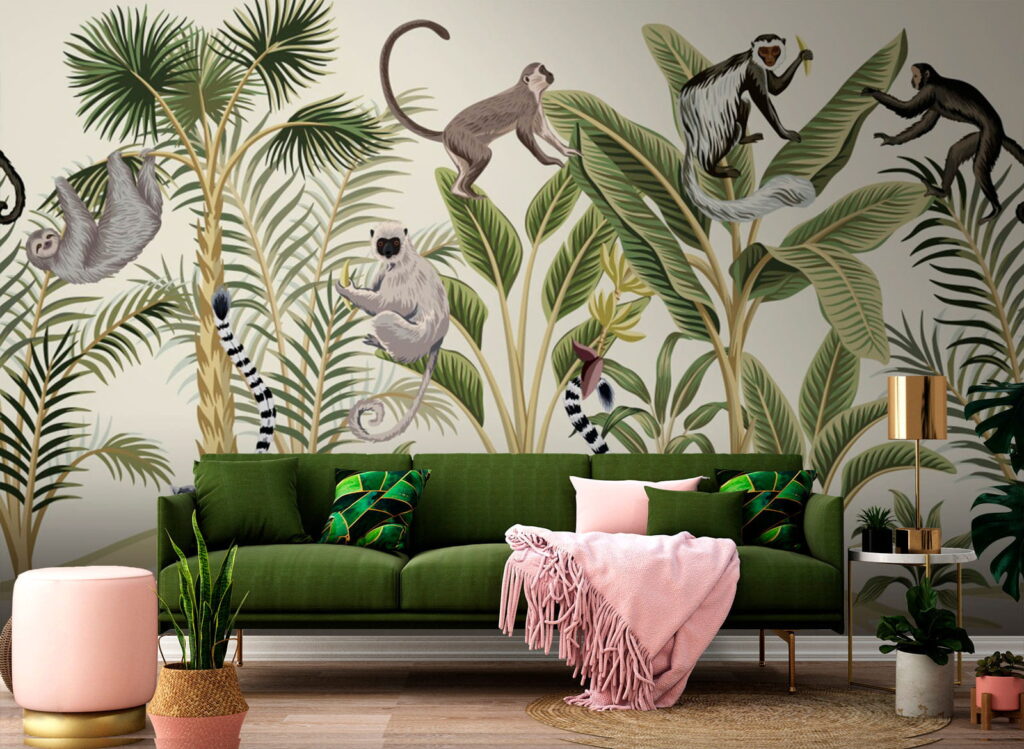 Scimmie tra le palme — ambiente 1