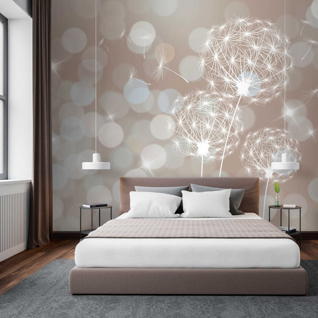 Soffioni tra cerchi luminosi — ambiente 3